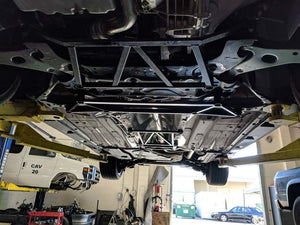 TB Performance products torque gusset, crossmember brace, rear mid chassis brace, and rear traction bar. Reduce and eliminate torque steer and wheel hop on the focus st with these easy to install bolt on chassis braces